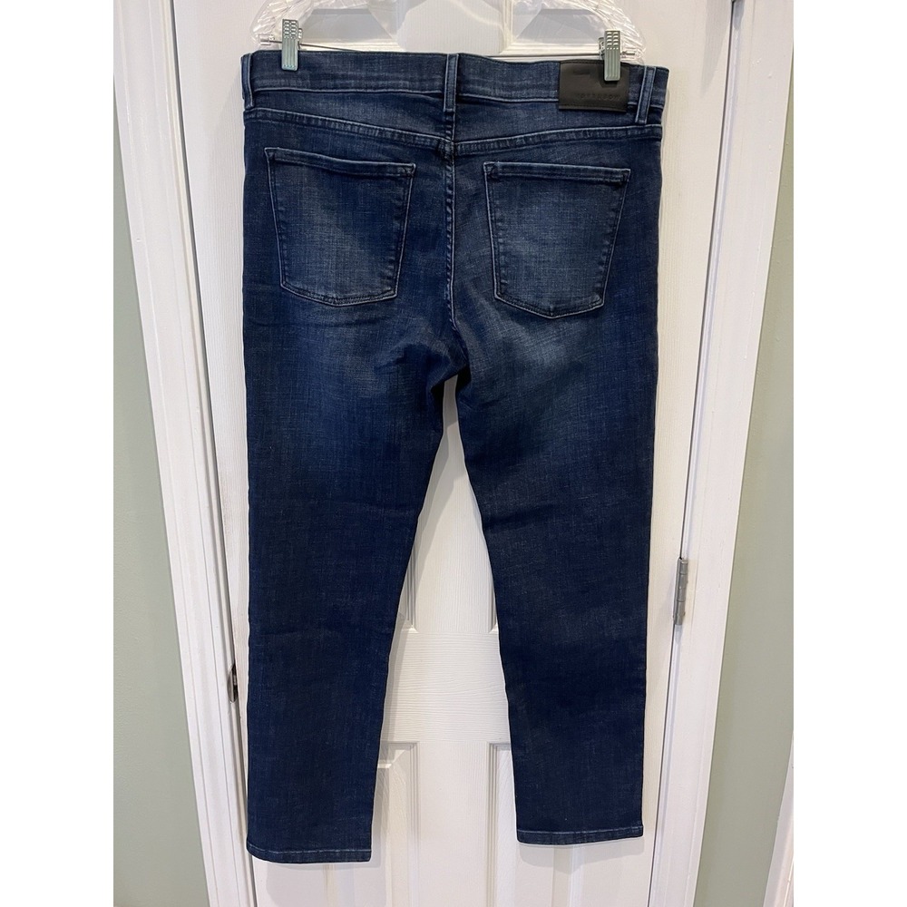Mott & Bow Wooster Slim Fit Jeans Men 34x30 Dark Wash Indigo Blue Stretch - Picture 2 of 8
